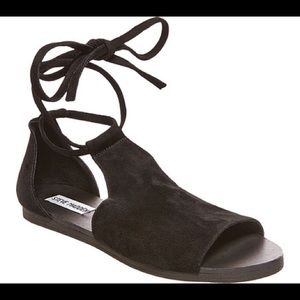 Black Suede Steve Madden Elaina Sandal